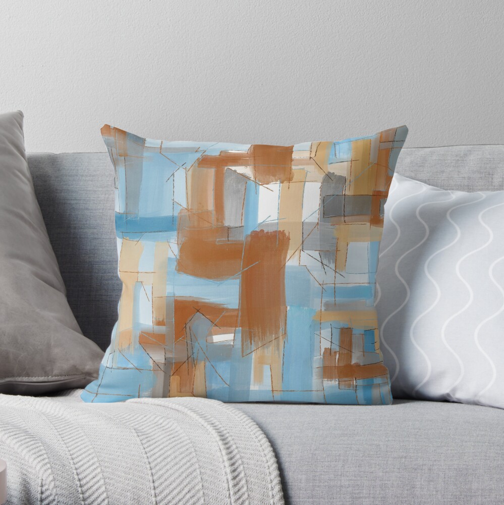 rust throw pillow