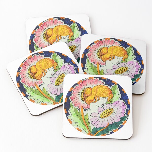 Item preview, Redhead Woman Art Nouveau Italian Fantechi Floral designed and sold by JackCurtis1991.