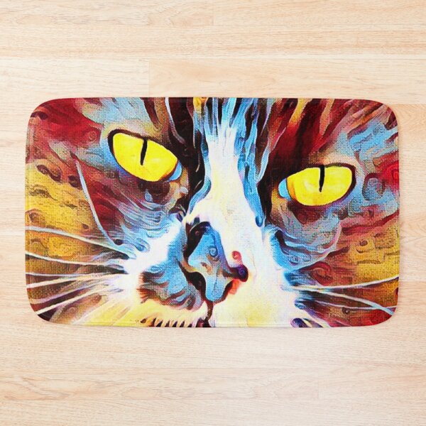 Item preview, Colourful Art Portrait of a Pet Cat designed and sold by phutball.