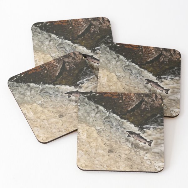 Item preview, Leaping Atlantic Salmon Falls of Shin Scotland   designed and sold by emergentdesigns.