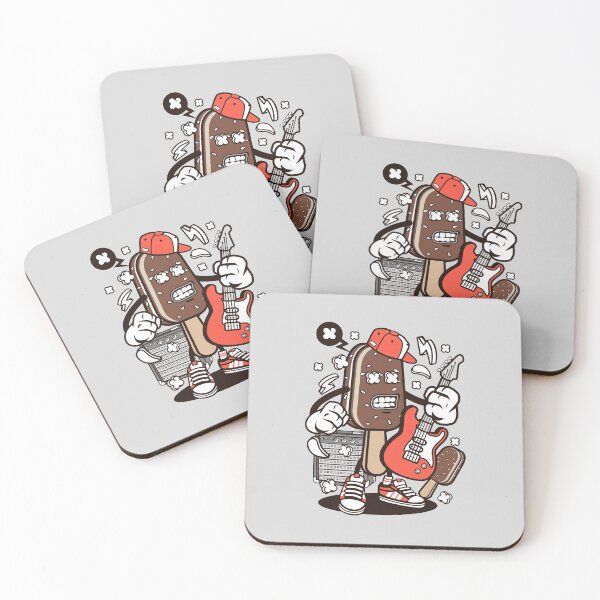 Item preview, Ice Cream Rock Star Cartoon Character - fun art design illustration designed and sold by Nickelparis.