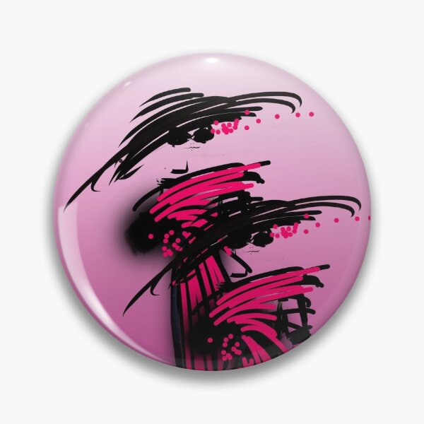 Artikelvorschau, Modeillustration von Modellen in Schwarz und Rot, rosa Farbverlaufshintergrund entworfen und verkauft von PetaJaneDesigns.