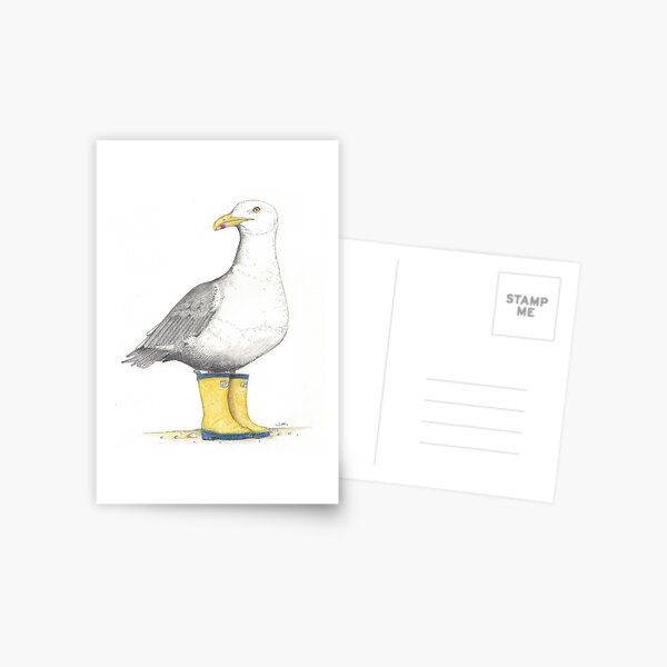 Item preview, Seagull in rubber boots designed and sold by JimsBirds.