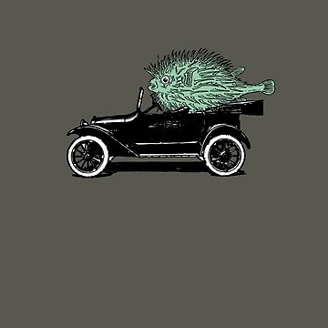 Puffer Fish Joyriding In An Antique Car Shirt Puffer Fish Joyriding In An Antique Car Shirt
