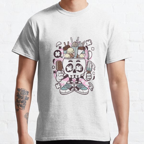 Eiscreme Rockstar Zeichentrickfigur Lustige Kunstdesignillustration T Shirt Von Nickelparis Redbubble