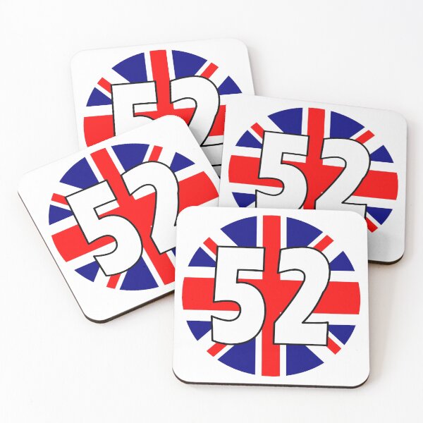 Item preview, UK flag with number 52 - fifty two designed and sold by AllShirts21.
