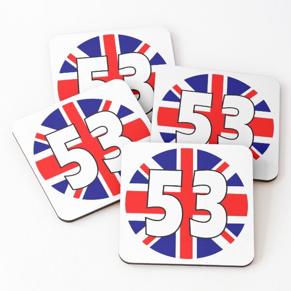 Item preview, UK flag with number 53 - fifty three designed and sold by AllShirts21.