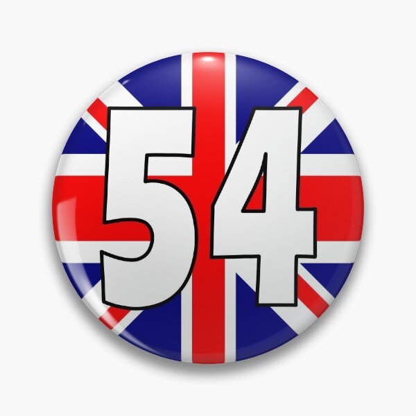 Item preview, UK flag with number 54 - fifty four designed and sold by AllShirts21.