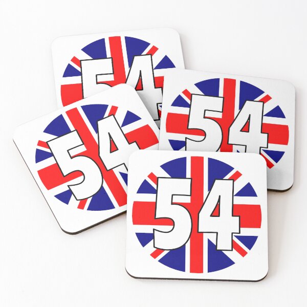 Item preview, UK flag with number 54 - fifty four designed and sold by AllShirts21.