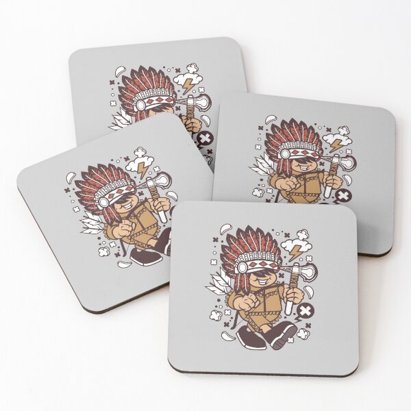 Item preview, Indian Chief Kid Cartoon Character - fun art  illustration designed and sold by Nickelparis.