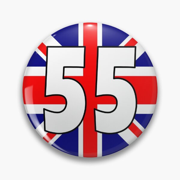 Item preview, UK flag with number 55 - fifty five designed and sold by AllShirts21.
