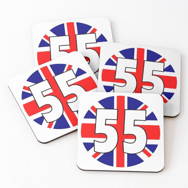 Item preview, UK flag with number 55 - fifty five designed and sold by AllShirts21.