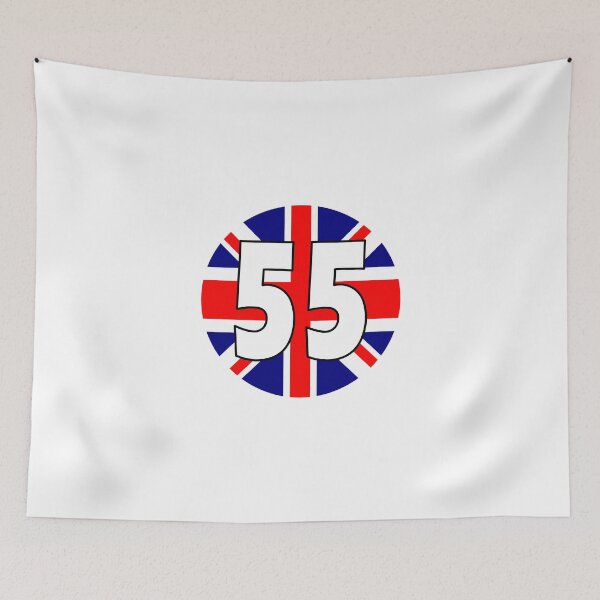 Item preview, UK flag with number 55 - fifty five designed and sold by AllShirts21.
