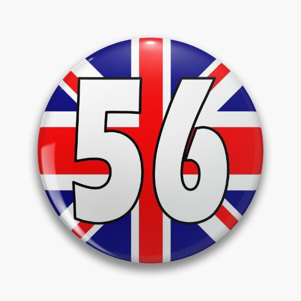 Item preview, UK flag with number 56 - fifty six designed and sold by AllShirts21.