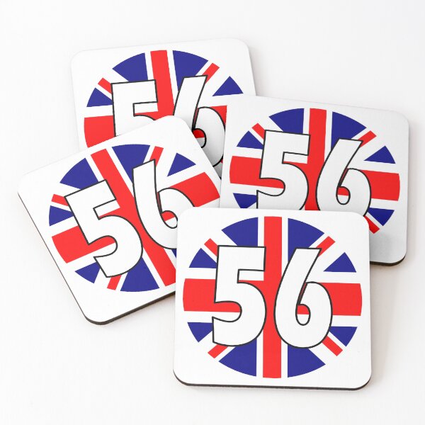 Item preview, UK flag with number 56 - fifty six designed and sold by AllShirts21.
