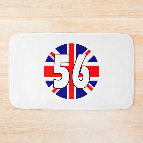 Item preview, UK flag with number 56 - fifty six designed and sold by AllShirts21.
