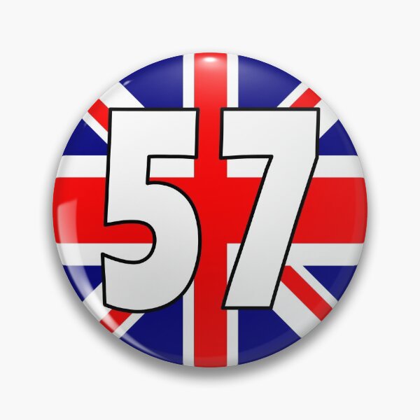 Item preview, UK flag with number 57 - fifty seven designed and sold by AllShirts21.