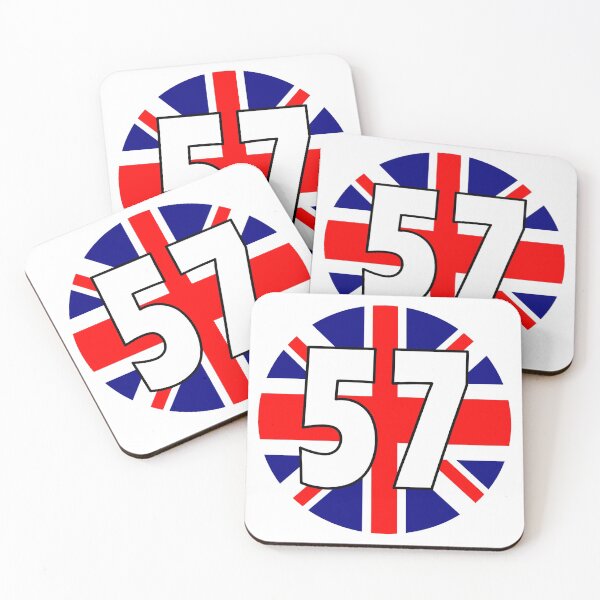 Item preview, UK flag with number 57 - fifty seven designed and sold by AllShirts21.