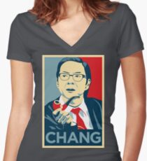 Chang We Can Believe In (Community) Women's Fitted V-Neck T-Shirt