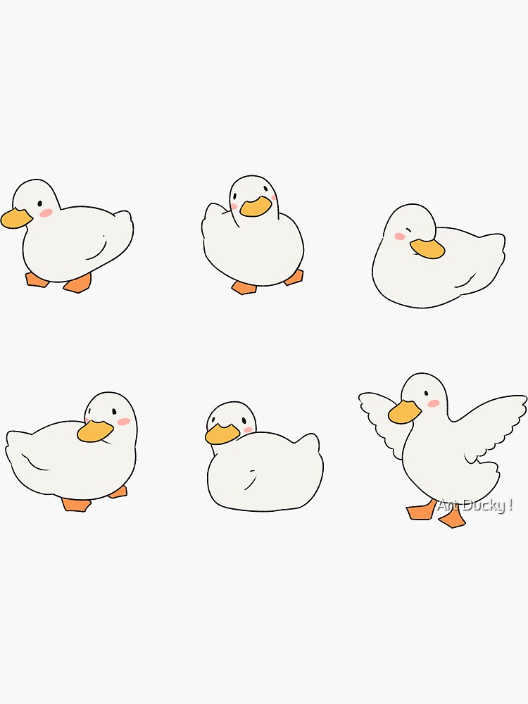 Thumbnail 3 of 3, Sticker, Ducks pekin designed and sold by Schwebs.