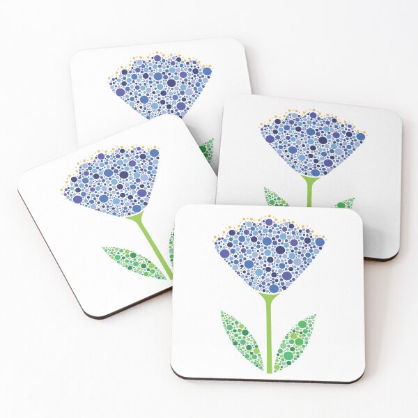 Item preview, Blue Scallop Dot Flower designed and sold by kjeppson.