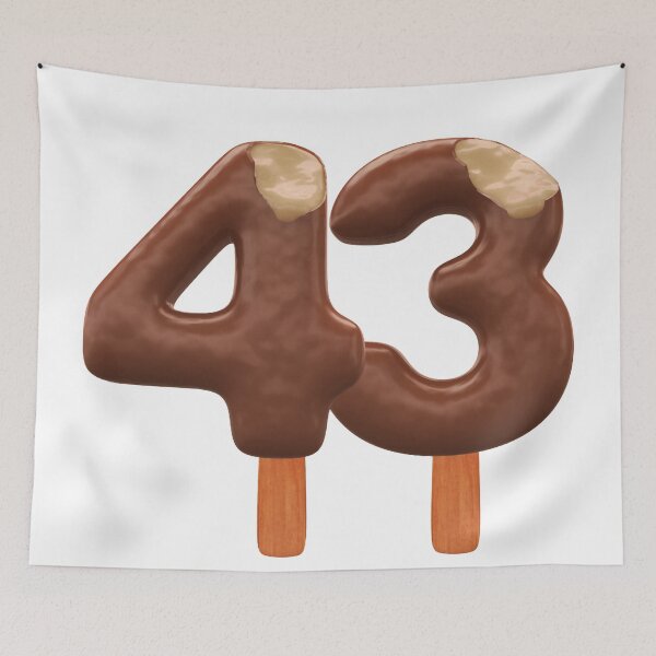 Item preview, 43 Ice Cream Fourty Three Number 3d Chocolate designed and sold by HelloFromAja.