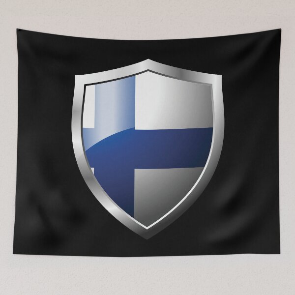 Item preview, Strong Finland Flag Shield Country designed and sold by HelloFromAja.