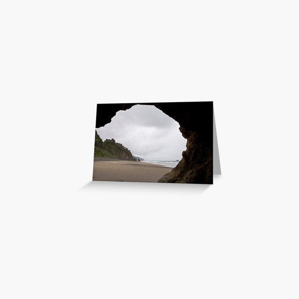 Looking out at the Stormy Oregon Coast Greeting Card
