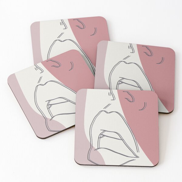 Item preview, double kiss on muted pink designed and sold by LLCRG.