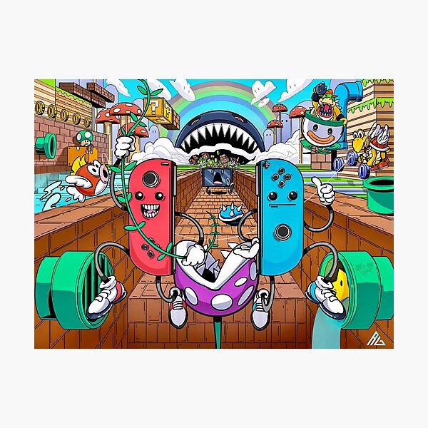 Super Joy-Con Bros. Photographic Print