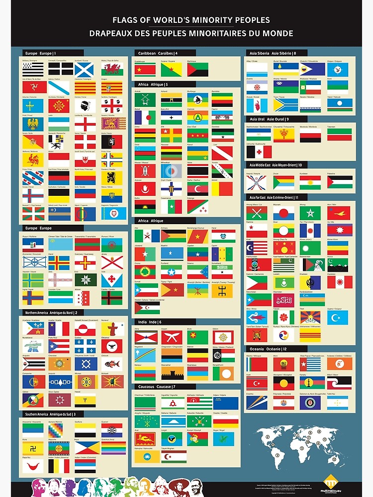 « Affiches des drapeaux des peuples minoritaires du monde » par Multinatio
