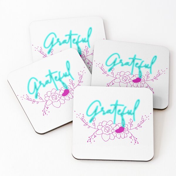 Item preview, Be grateful motivational floral text message designed and sold by corner-shop.