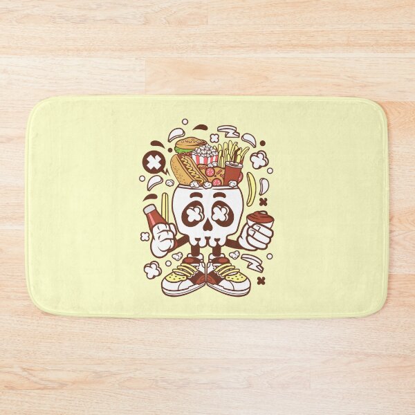 Item preview, Junk Food Skull Cartoon Character - fun art  illustration designed and sold by Nickelparis.