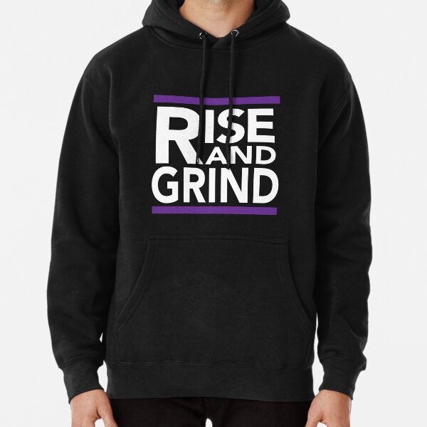 Rise and Grind - RUN DMC - Purple Pullover Hoodie