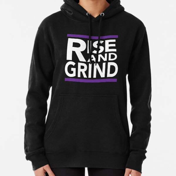 Rise and Grind - RUN DMC - Purple Pullover Hoodie