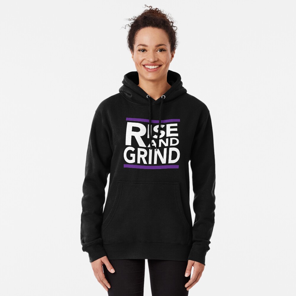 Rise and Grind - RUN DMC - Purple Pullover Hoodie