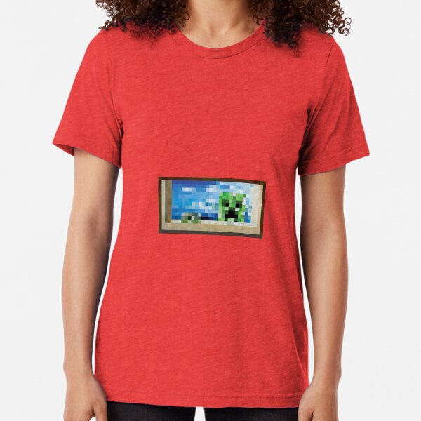 Minecraft Digitized Pickaxe Red T-Shirt Large