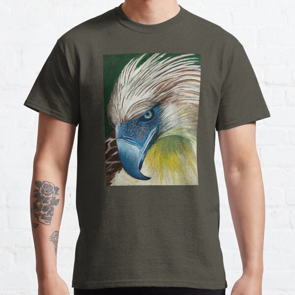 Philippine Eagle, water color on black paper Classic T-Shirt