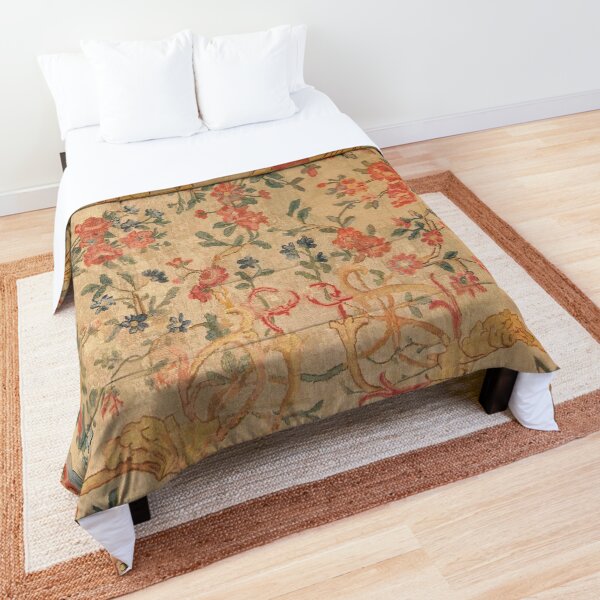 Antique French Savonnerie Rug Print Comforter