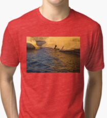Early Morning Gold at Valletta's Fortifications Tri-blend T-Shirt