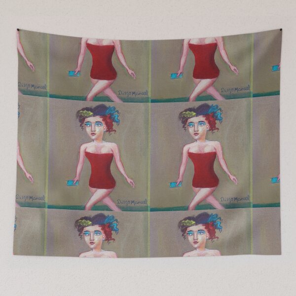 Item preview, Girl in red dress 2020 designed and sold by Diego Manuel Rodriguez.