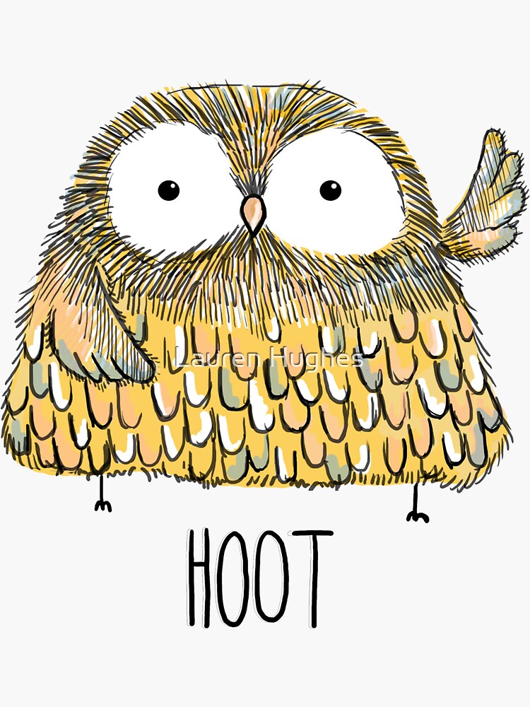 Download "hoot" Sticker by LHughes | Redbubble