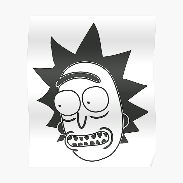 rick vector posters redbubble redbubble