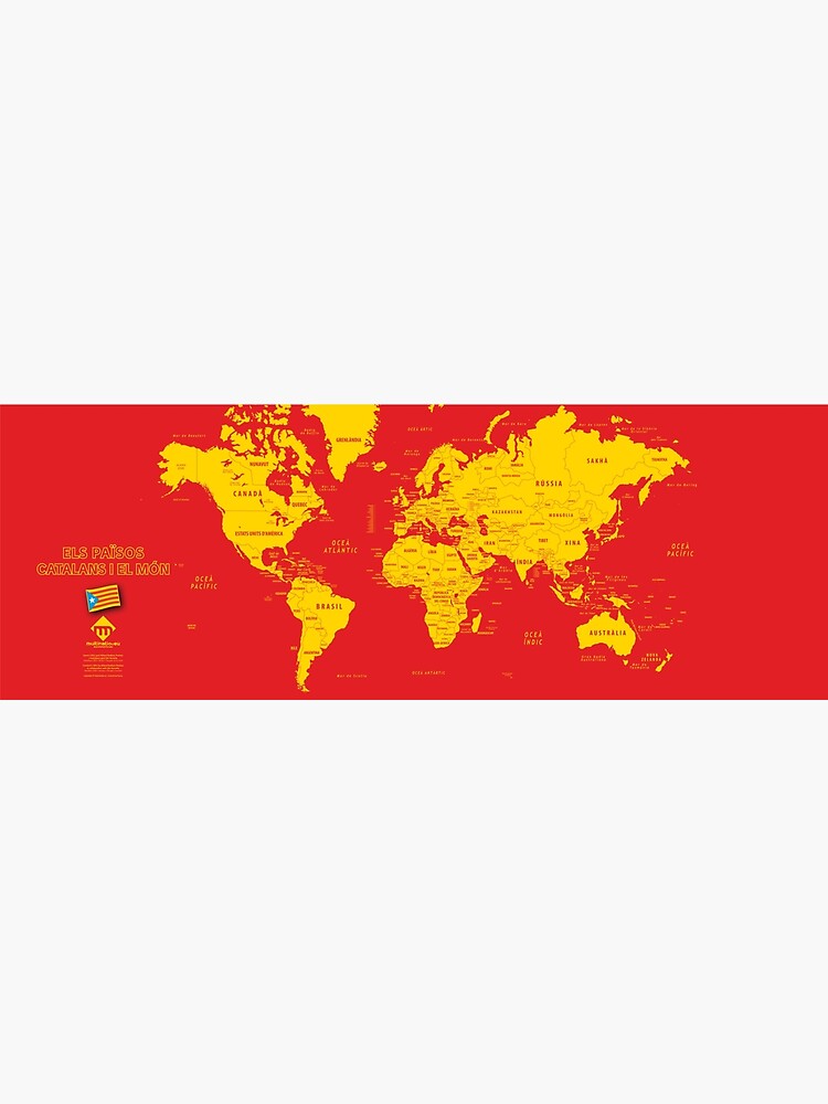 « Carte du monde design en format long en catalan » par Multinatio