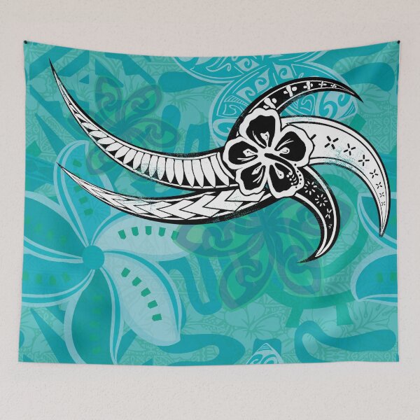 Item preview, Hawaiian - Samoan - Polynesian Teal Tribal Tattoo Designs designed and sold by sunnthreads.