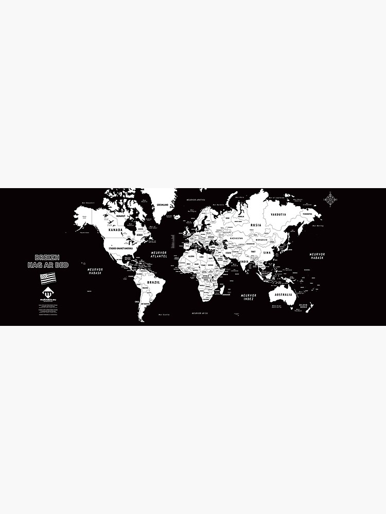 « Carte du monde design en format long en breton » par Multinatio