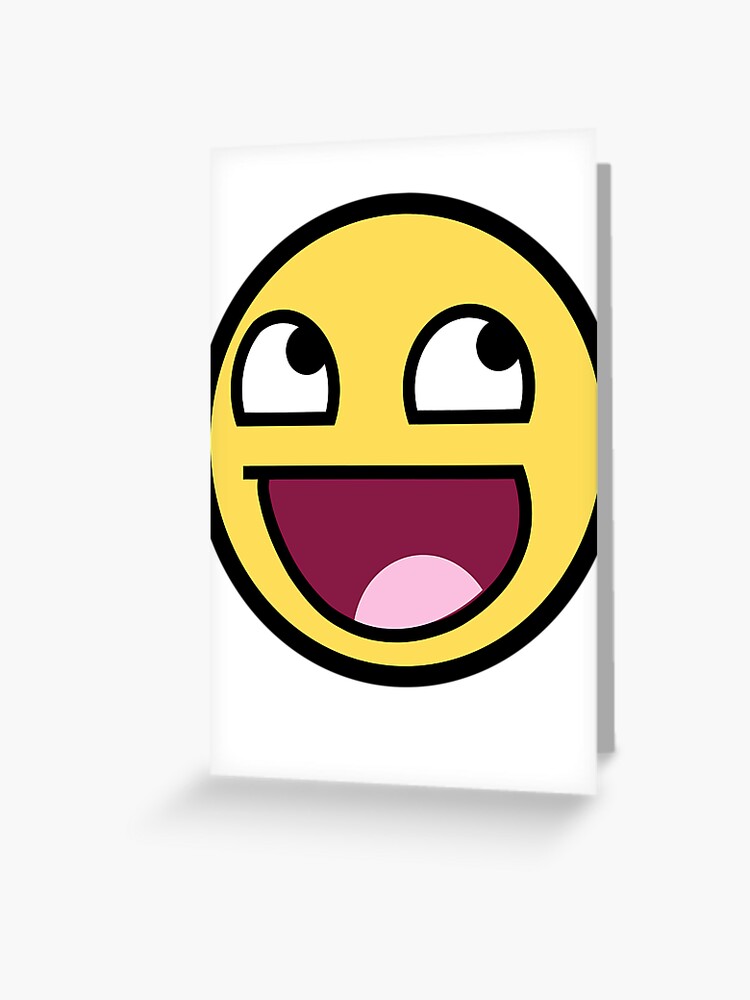 Carte De Vœux Smiley Meme Par 305movingart Redbubble