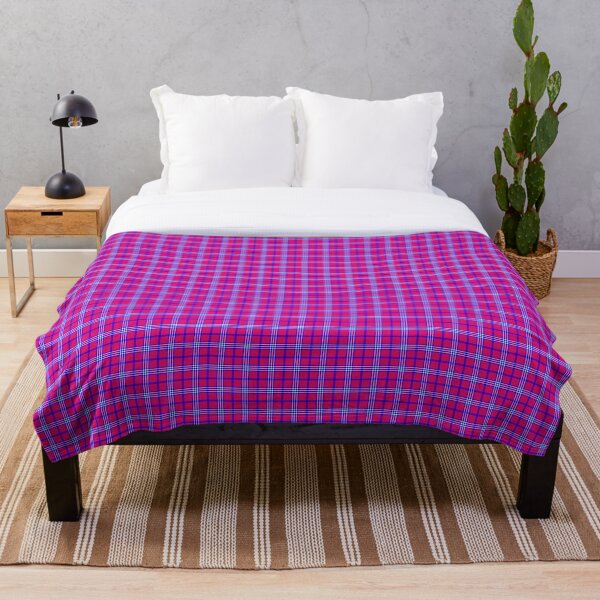 Maasai shúkà pattern II Throw Blanket
