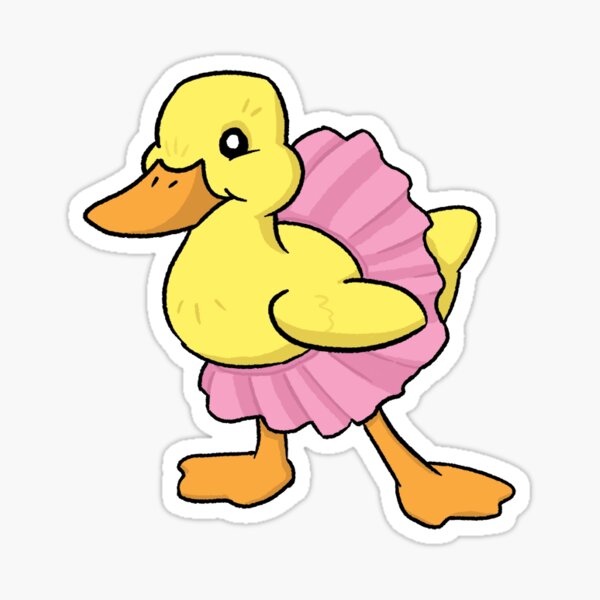 Duckling in a Tutu Sticker
