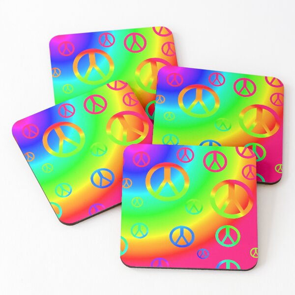 Item preview, Rainbow Peace Signs designed and sold by bloomingvine.